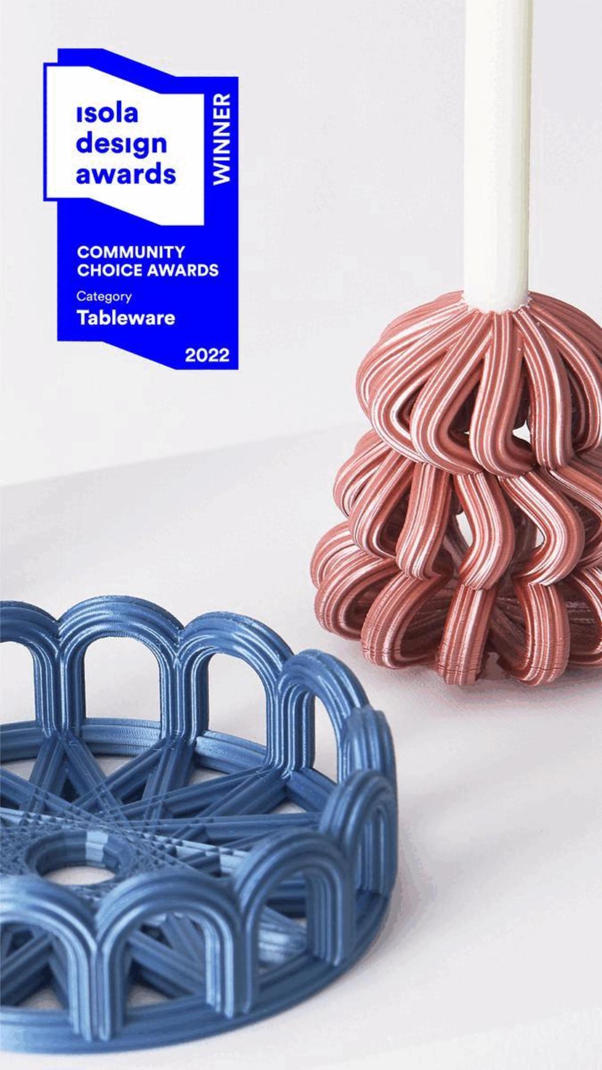 Form & Seek Frosting Loop Candle Holder - Image 3 of 26