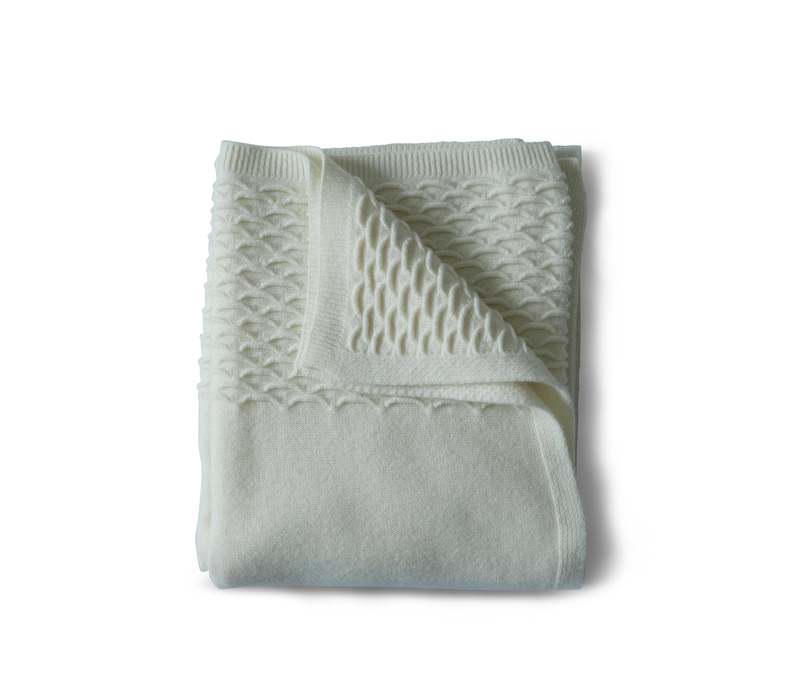 Evangeline Knit Scallop Throw