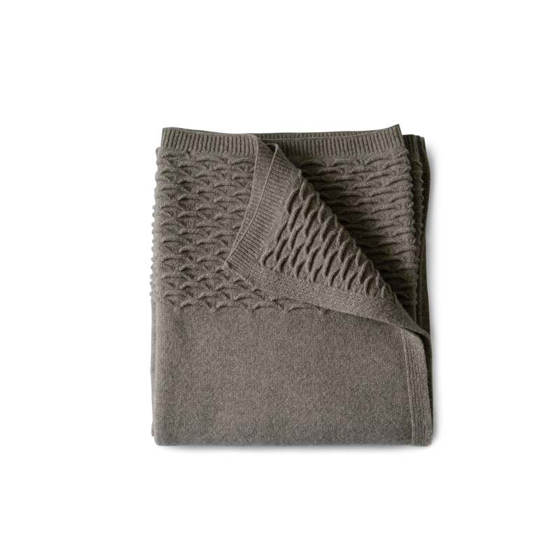 Evangeline Knit Scallop Throw
