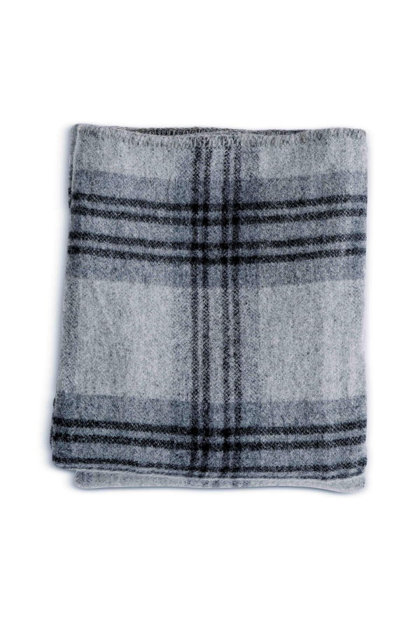 Evangeline Plaid Merino Wool Blanket