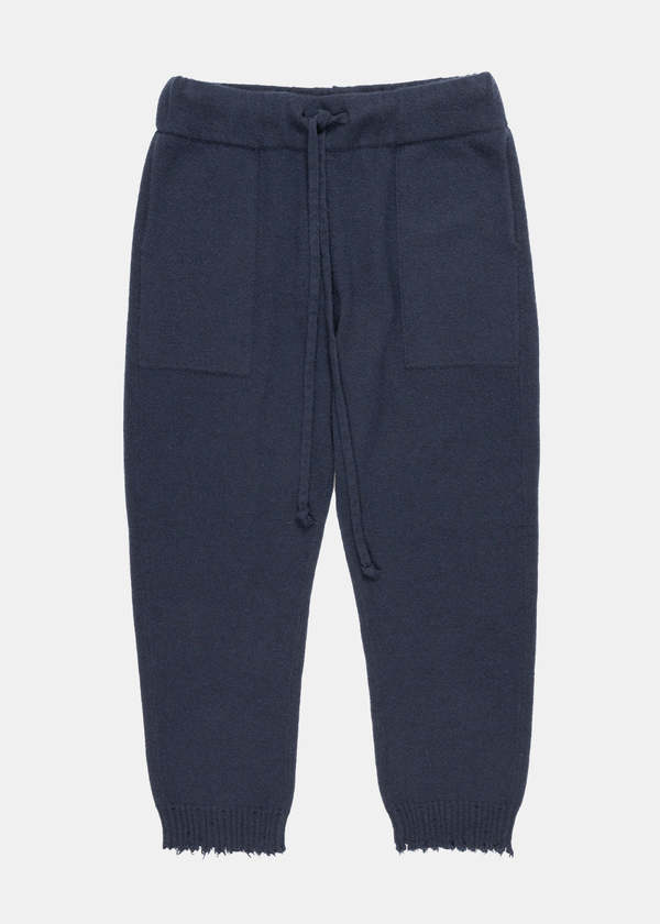 Uma Wang Drawstring Knitted Trousers - Blue