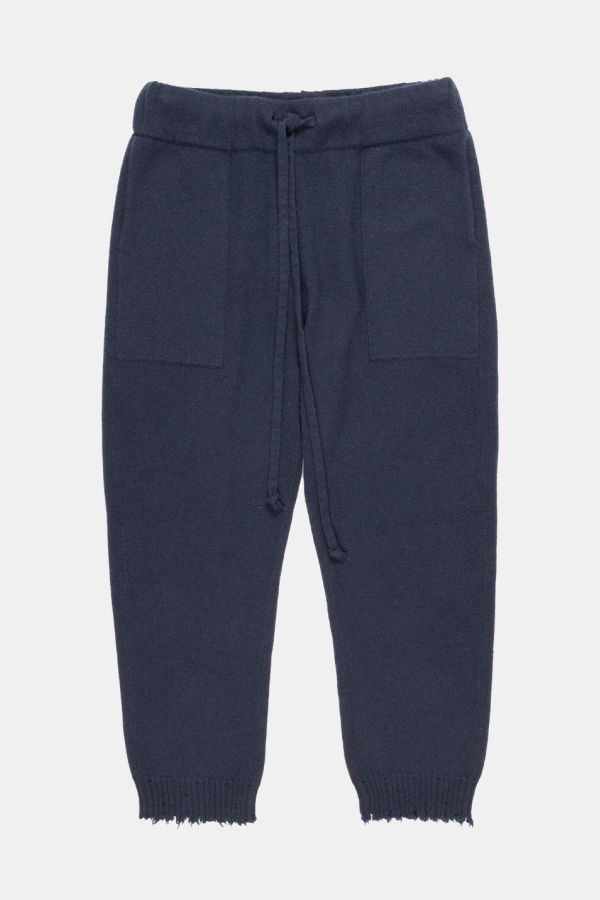Uma Wang Drawstring Knitted Trousers - Blue