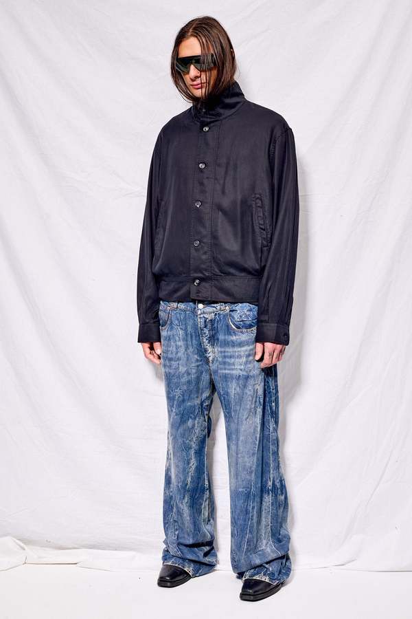 OUR LEGACY 25AW MOCK BOMBER ジャケット 46 Our Legacy - Mock Bomber Draping Black Lyocell