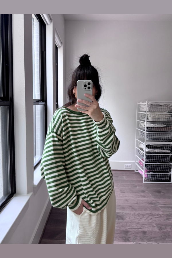 Sønderhaus Navy Stripe "I Can't Believe It's Not Vintage" Sweater