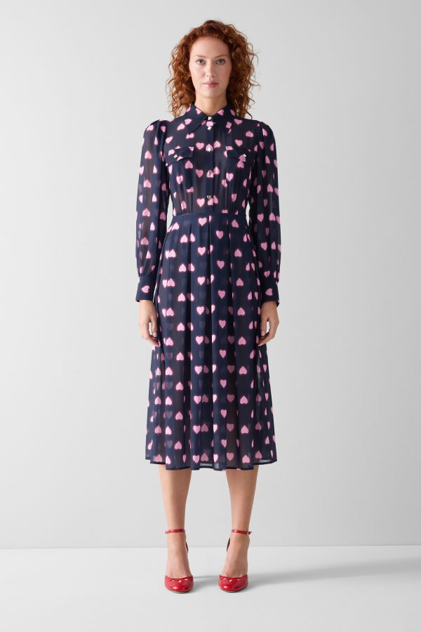 LK Bennett Cody Dress - Navy Multi