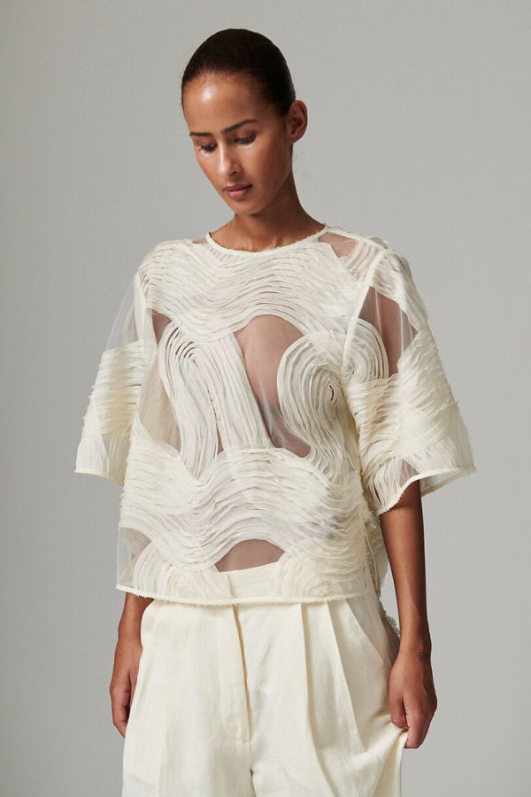 Day Birger et Mikkelsen Tatiana Crotchet Lacy Top Blouse