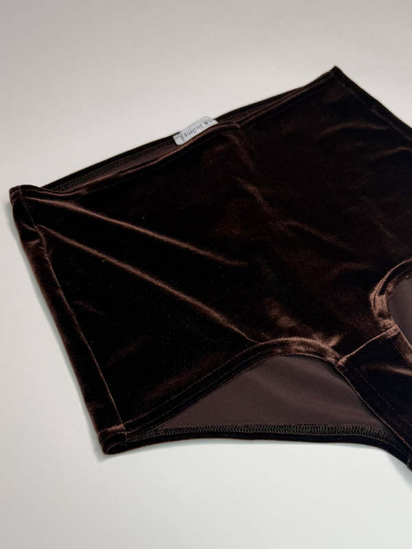 Simone Wild Velvet Hipster Underwear - Nut