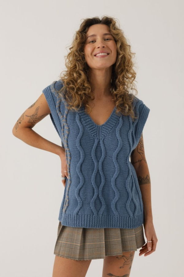 The Knotty Ones Blaivi Vasara Vest - Baltic Blue