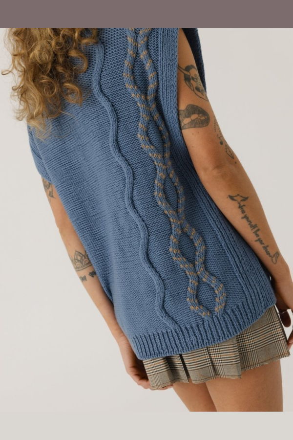 The Knotty Ones Blaivi Vasara Vest - Baltic Blue