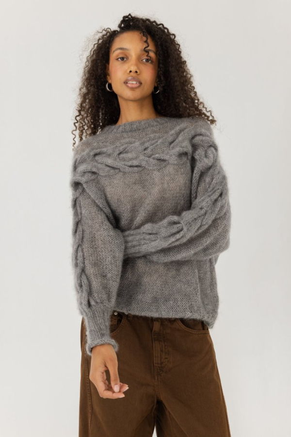 The Knotty Ones Jura Sweater - Fog Grey