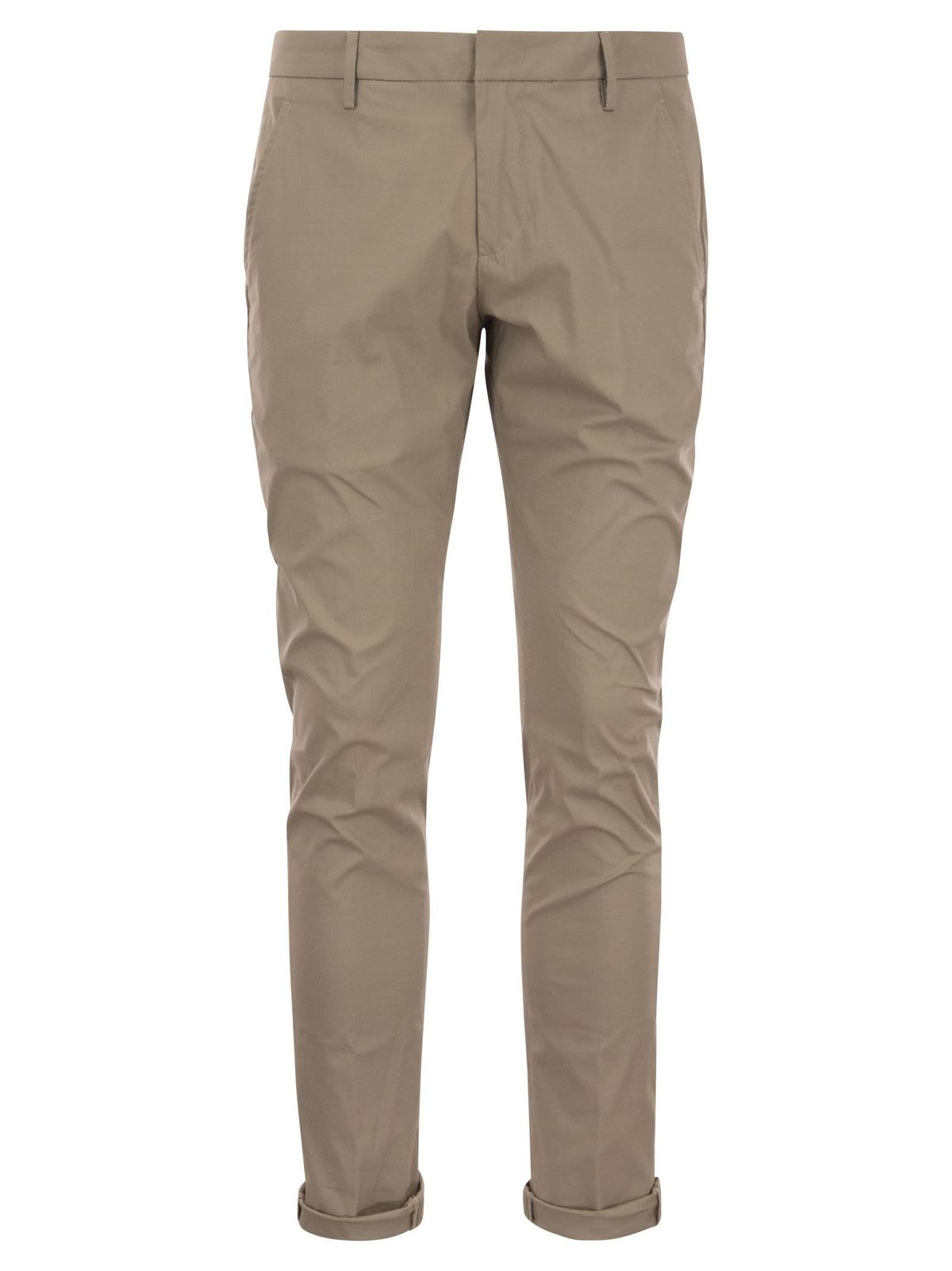 Dondup Gaubert Slim-Fit Gabardine Trousers - Hazelnut - Image 1 of 4