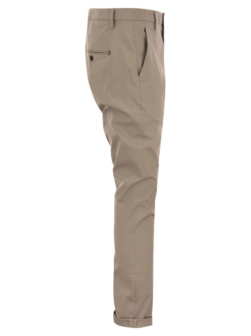 Dondup Gaubert Slim-Fit Gabardine Trousers - Hazelnut