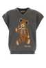 Magliano Grey Wool Blend Teddy Bear Vest - Hazelnut - Thumbnail 1