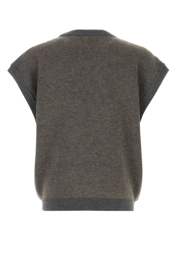 Magliano Grey Wool Blend Teddy Bear Vest - Hazelnut