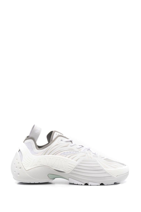 Lanvin Multicolor Fabric Sneakers - Bianco