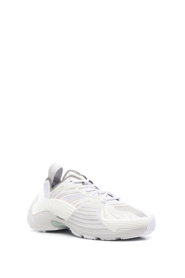 Lanvin Multicolor Fabric Sneakers - Bianco
