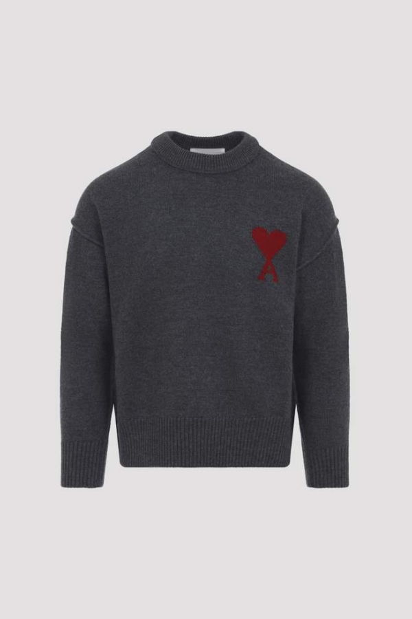 Ami Alexandre Mattiussi ADC Crewneck Sweater - Gris Chine Rouge