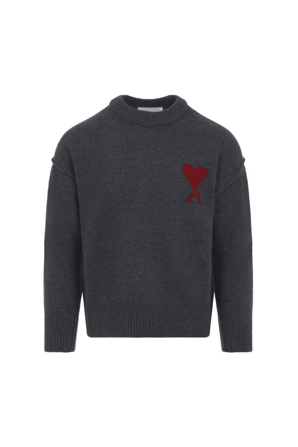 Ami Alexandre Mattiussi ADC Crewneck Sweater - Gris Chine Rouge