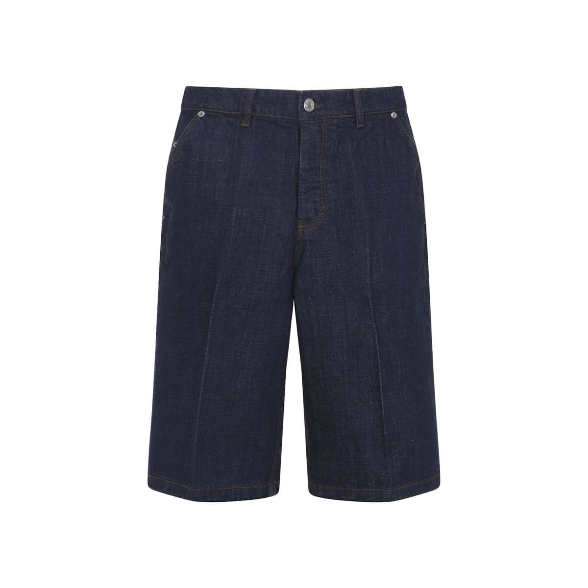 Ami Alexandre Mattiussi Loose Bermuda Shorts - Indigo - Image 2 of 5