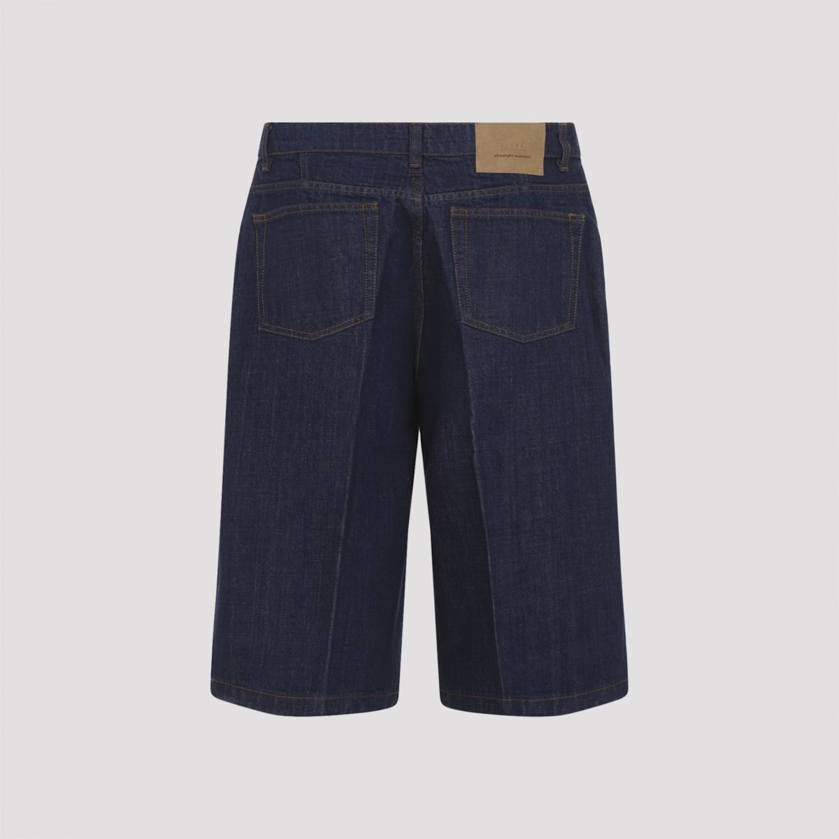 Ami Alexandre Mattiussi Loose Bermuda Shorts - Indigo - Image 4 of 5