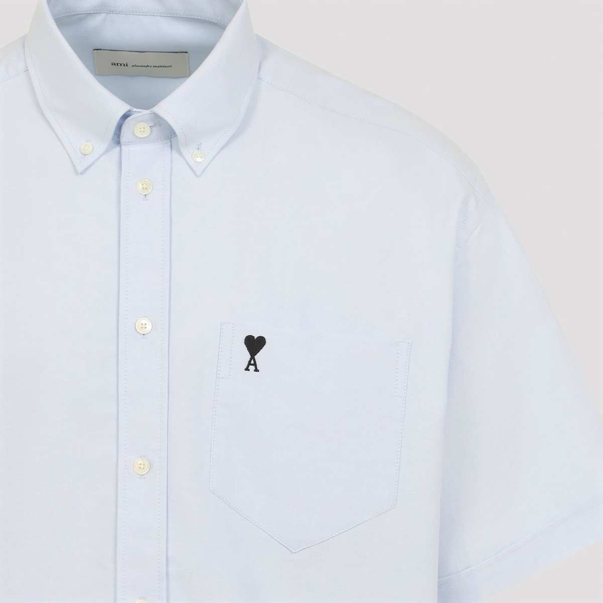 Ami Alexandre Mattiussi Boxy Short Sleeve Shirt - Bleu Ciel - Image 5 of 5