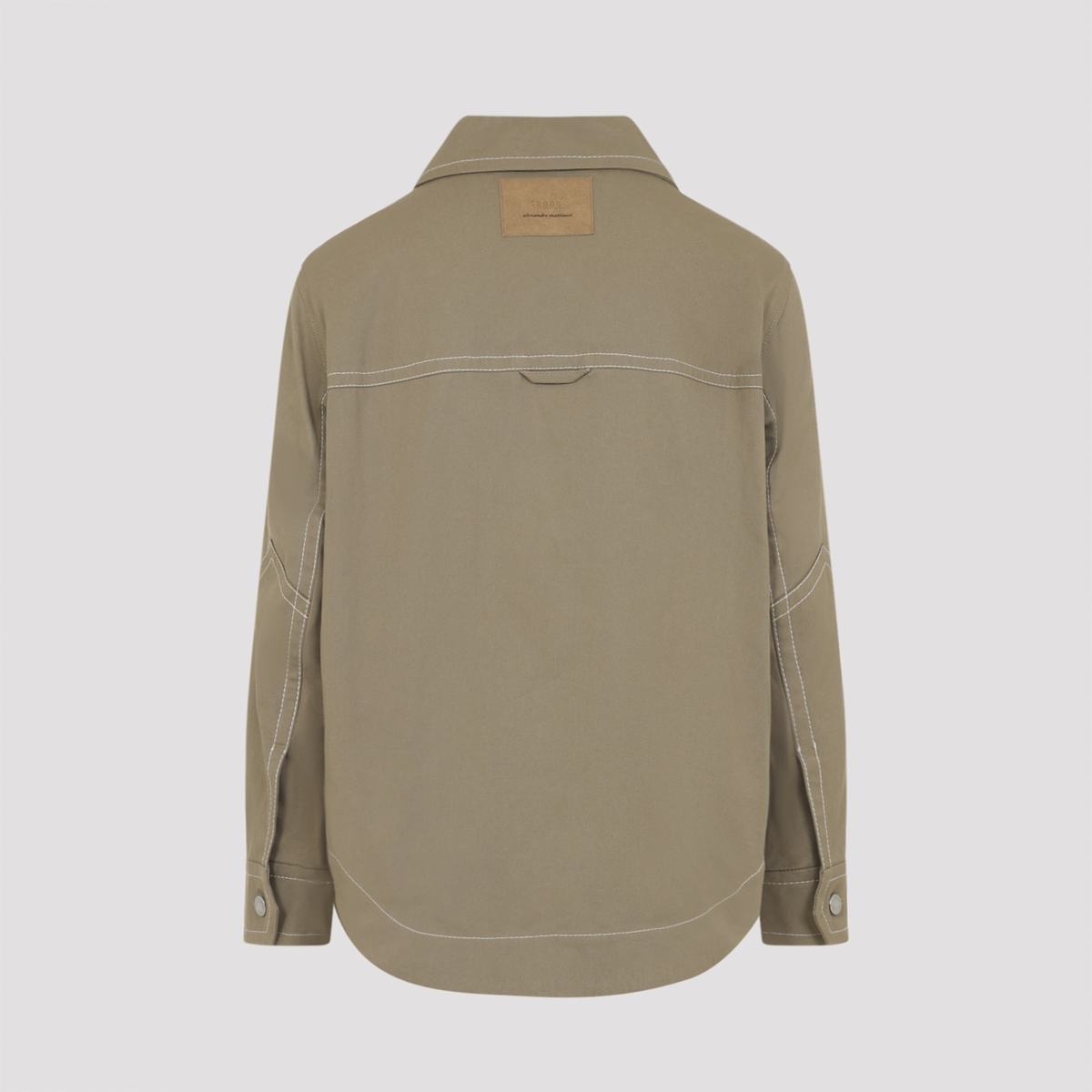 Ami Alexandre Mattiussi Worker Buttoned Jacket - Beige Taupe - Image 4 of 5