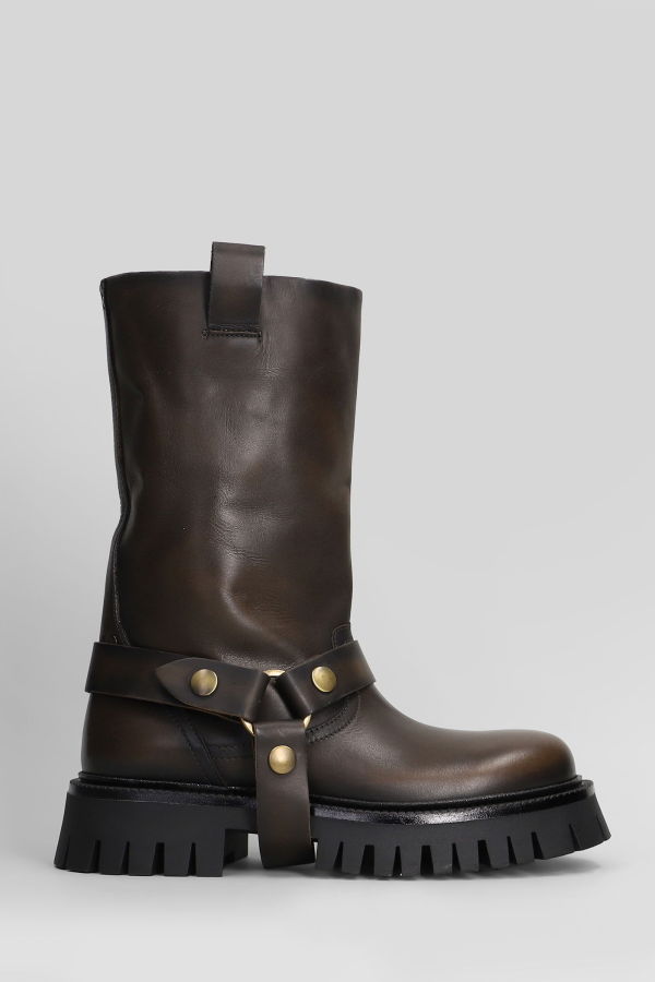 Golden Goose Kurt Chunky Low Heels Ankle Boots - Brown