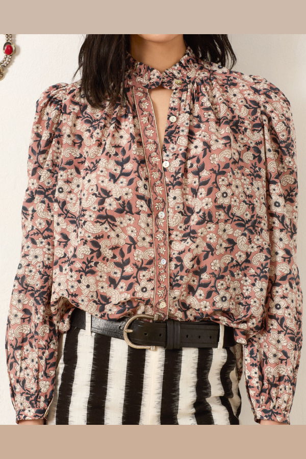 Alix Of Bohemia Annabel Sepia Floral Shirt