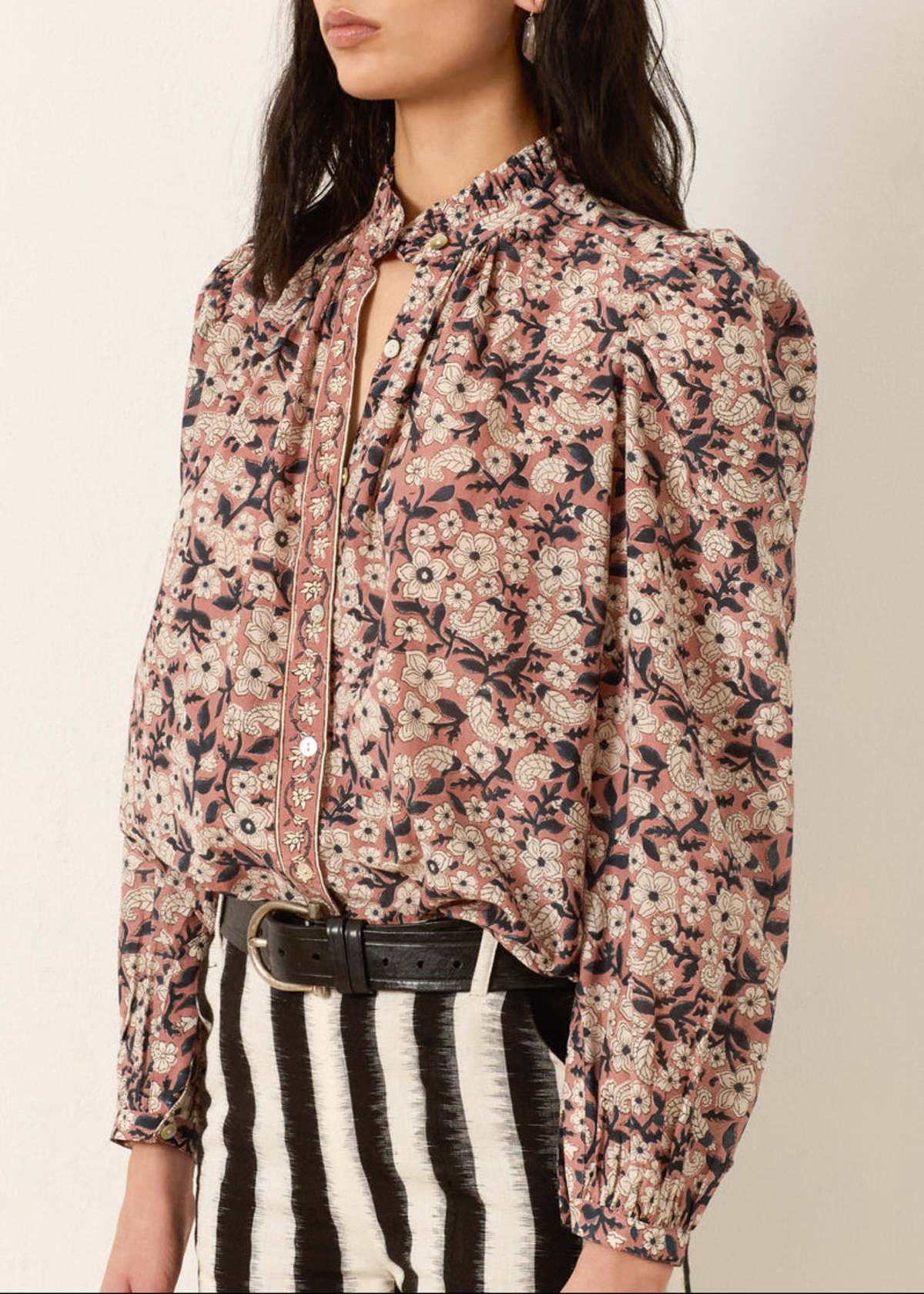 Alix Of Bohemia Annabel Sepia Floral Shirt - Image 2 of 5