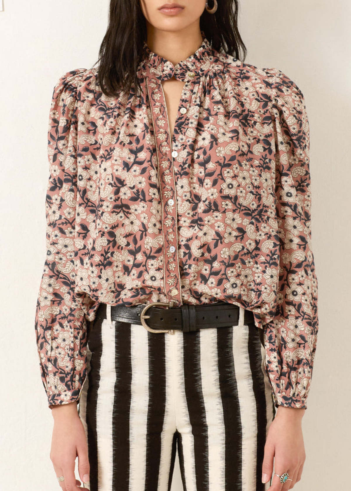 Alix Of Bohemia Annabel Sepia Floral Shirt - Image 4 of 5