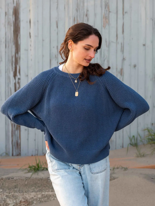 MerSea Salty Crewneck Sweater - Saltwater Blue