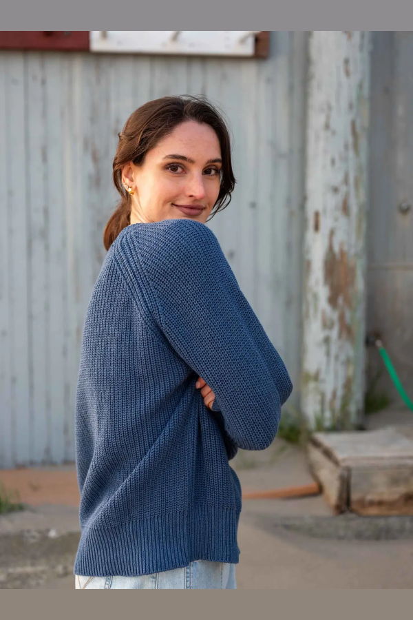 MerSea Salty Crewneck Sweater - Saltwater Blue