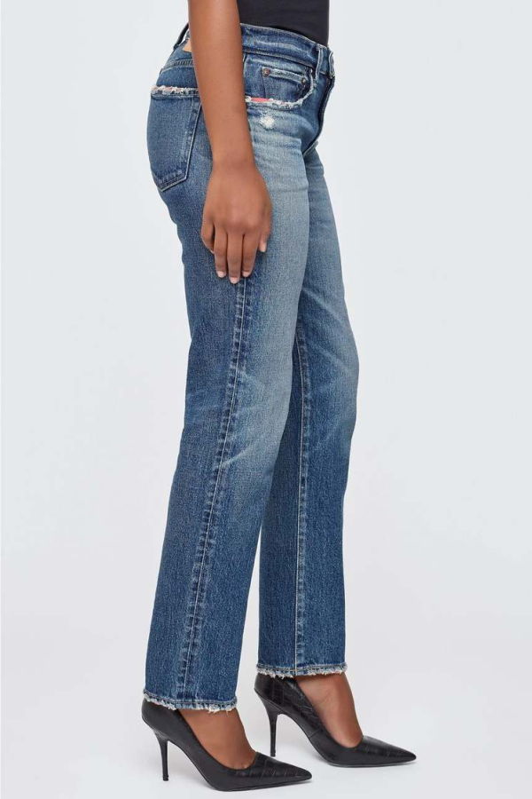 MOUSSY Ensley Slim Straight Jeans - Blue