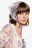 Anna Sui Medallion Floral Lace Headscarf - Mauve/Cream - Thumbnail 2