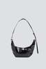 Marge Sherwood Black Glossy Plain Belted Medium Hobo Bag - Thumbnail 2