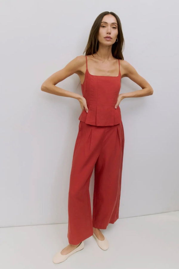 Azalea Eloise Pleated Linen Pants