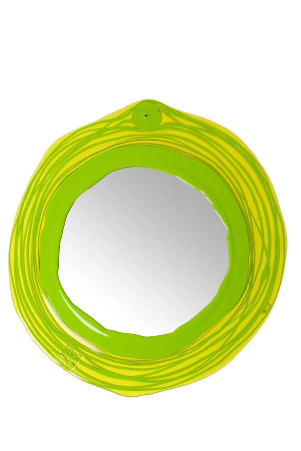 Fish Design Mirror - Clear Yellow / Matte Lime