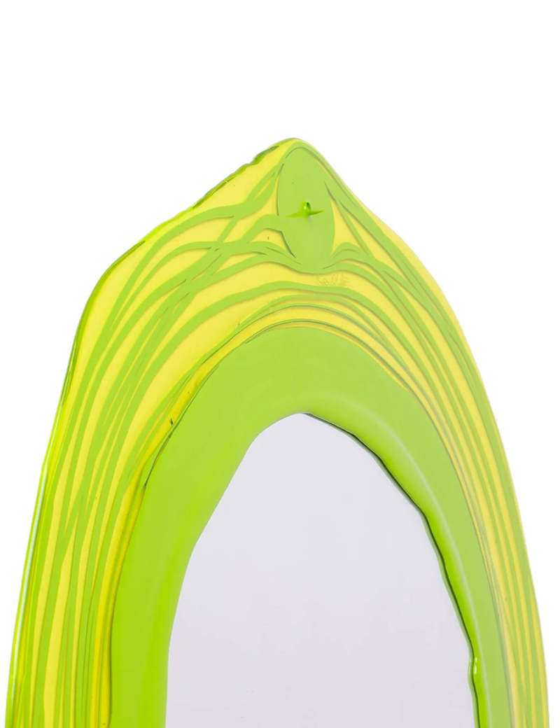 Fish Design Mirror - Clear Yellow / Matte Lime