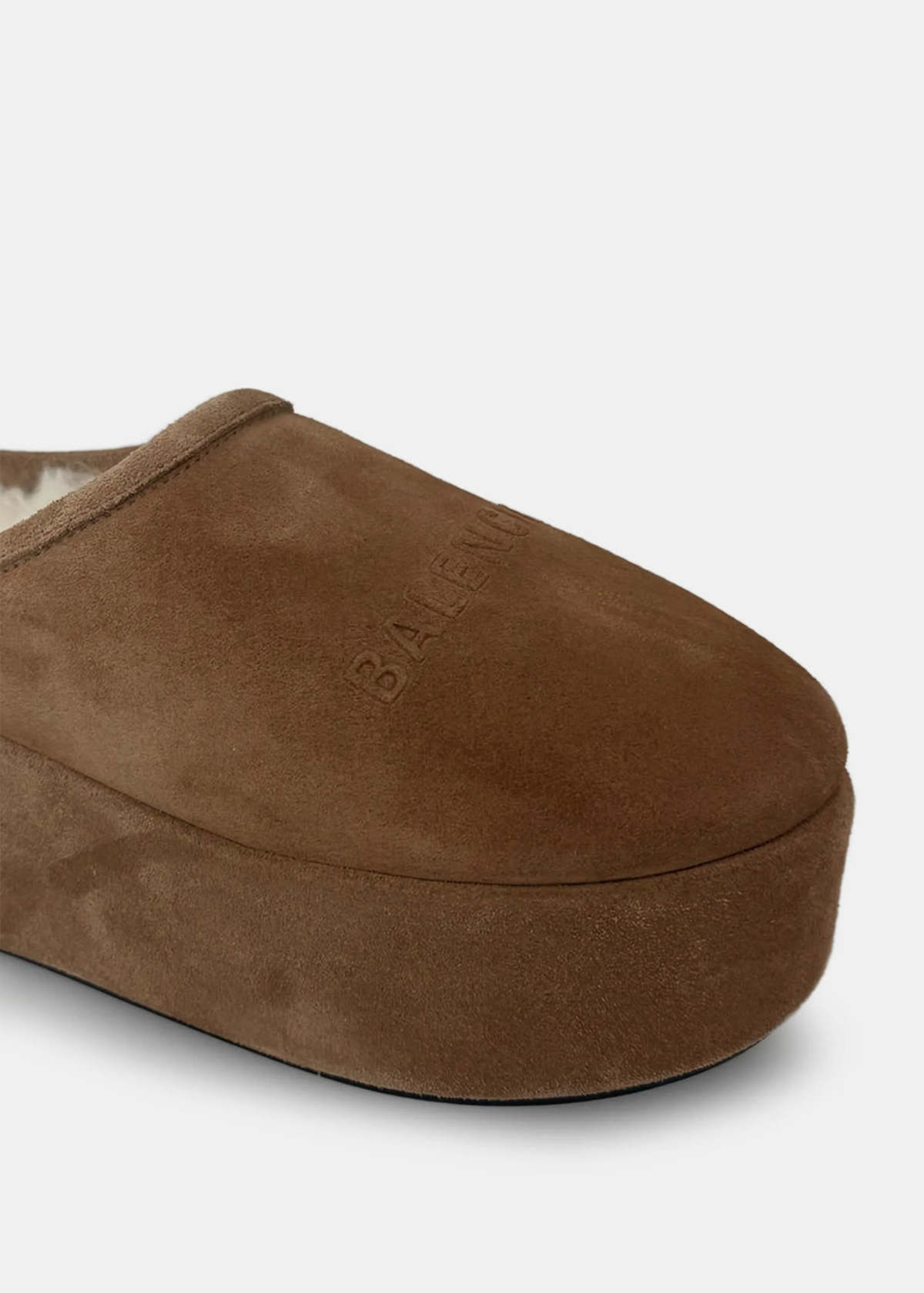 Balenciaga Alaska Platform Slide Mules - Brown/White - Image 2 of 2