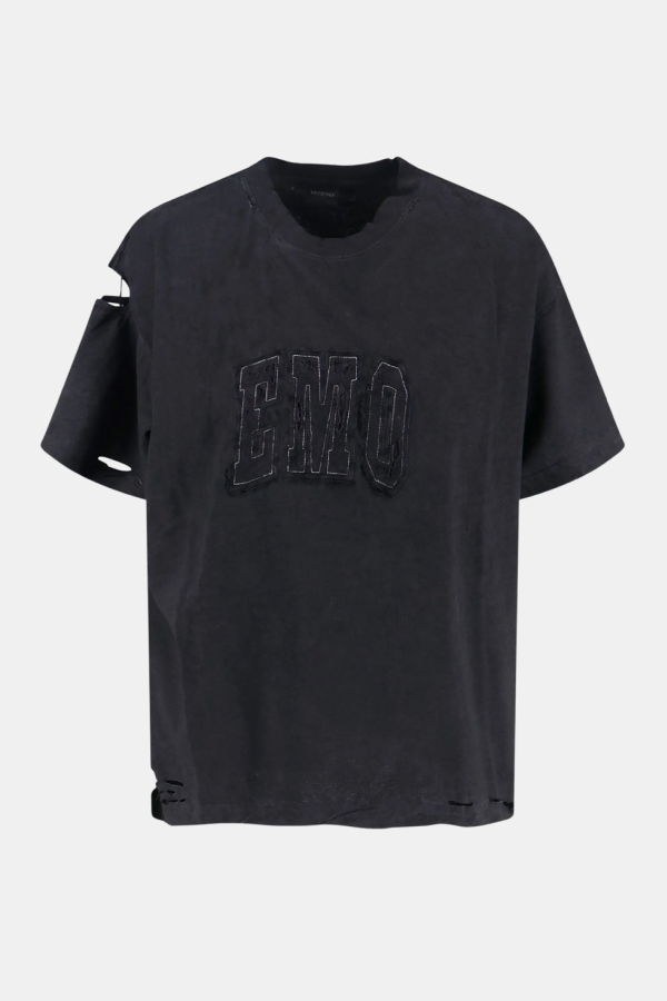 Balenciaga Emo Team Logo T-Shirt - Faded Washed Black