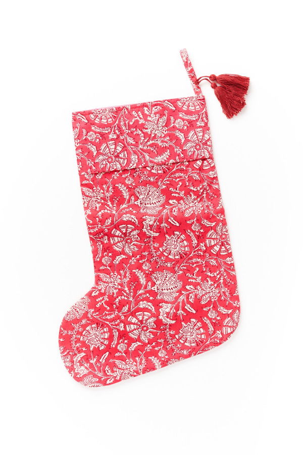 Matr Boomie Cotton Holiday Stocking - Assorted Hand Block Print