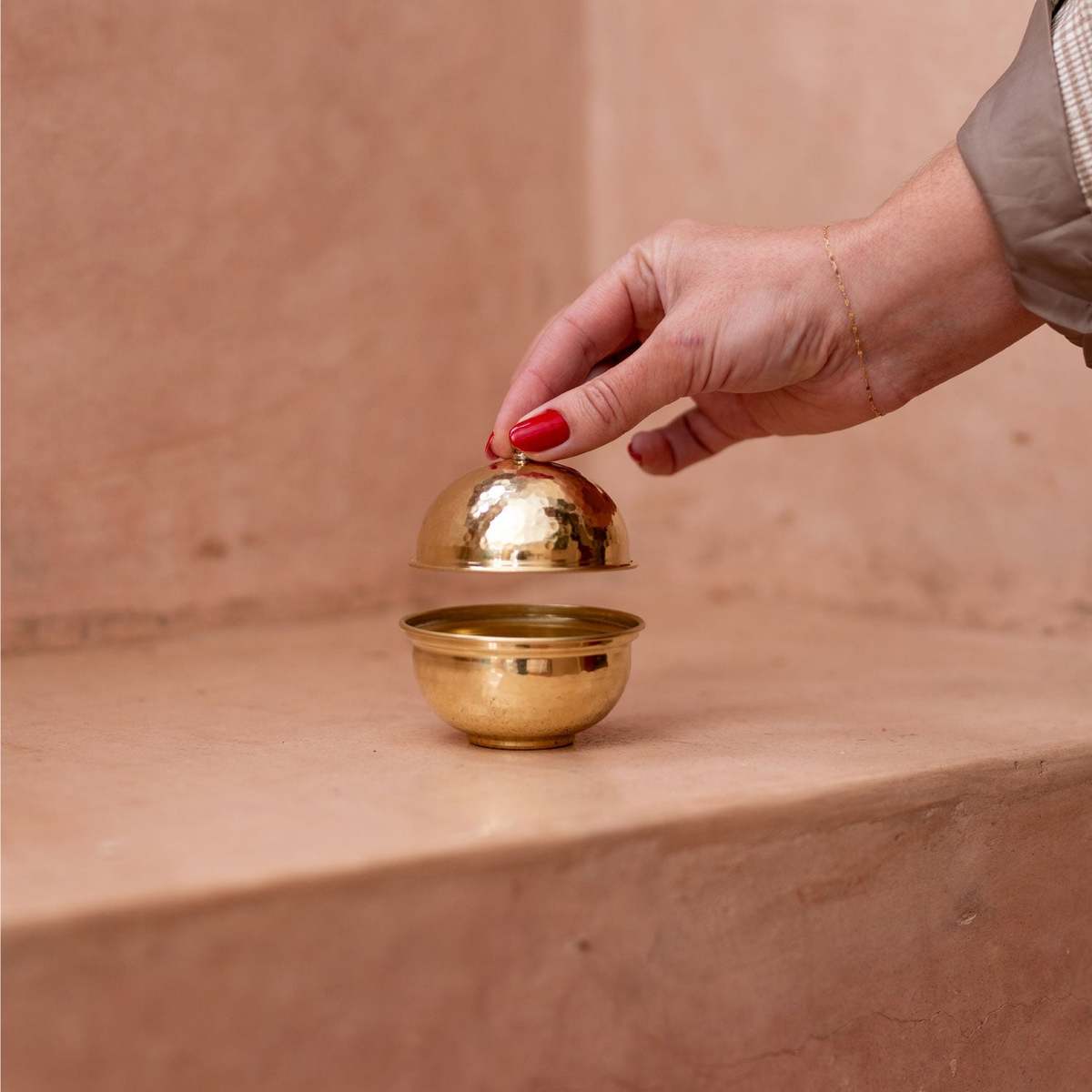 APARTMENT F Handcrafted Brass Trinket Dish - Image 1 of 5