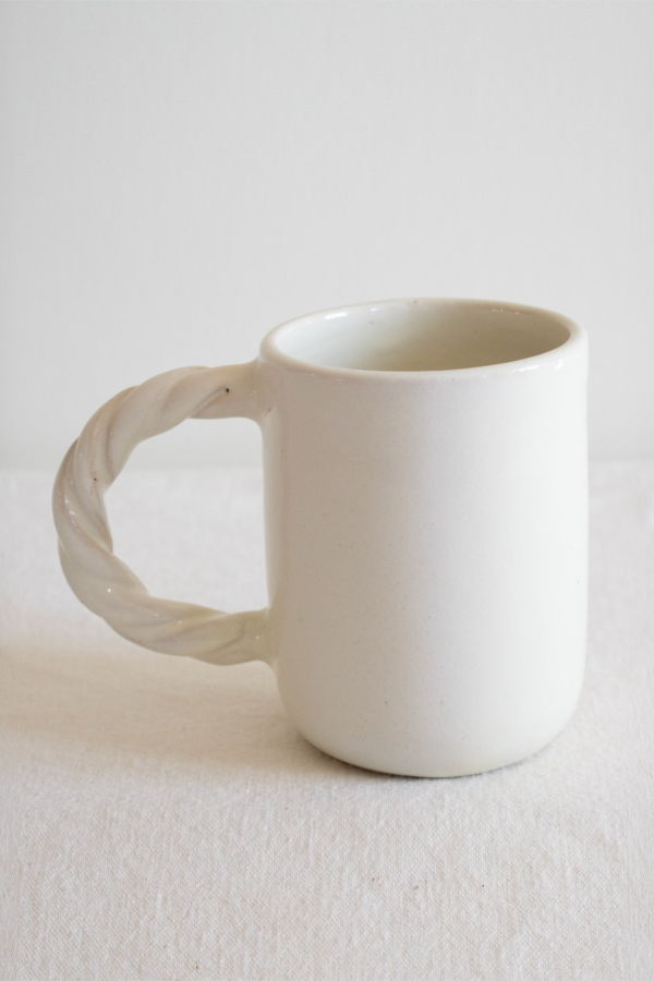 APARTMENT F Handcrafted Twisted Handle Ceramic Mug