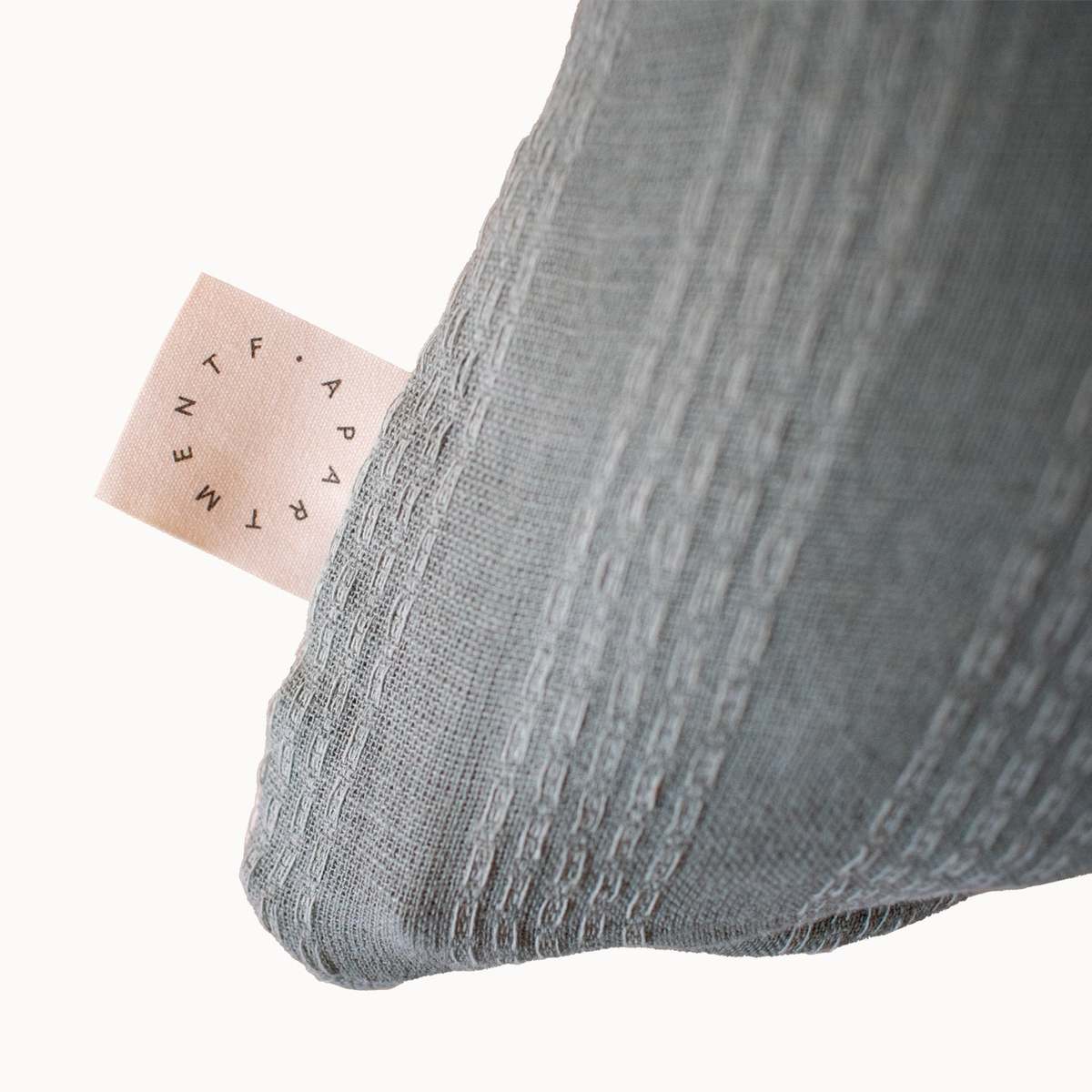 APARTMENT F Piccio Linen/Cotton Pillow - Teal - Image 3 of 3