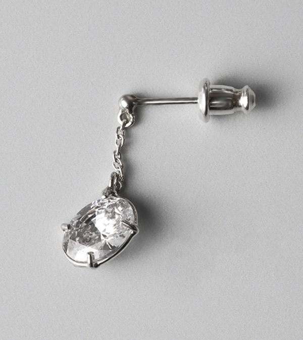 E.M. Oval Drop Earring