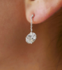 E.M. Oval Drop Earring - Thumbnail 2