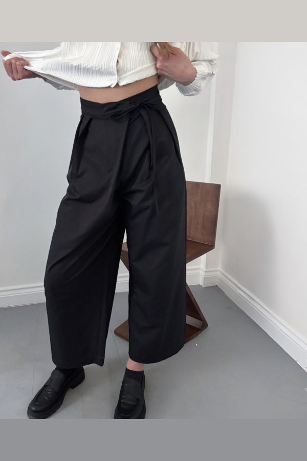 London Atelier Byproduct Technical Culottes With Wrap Detail