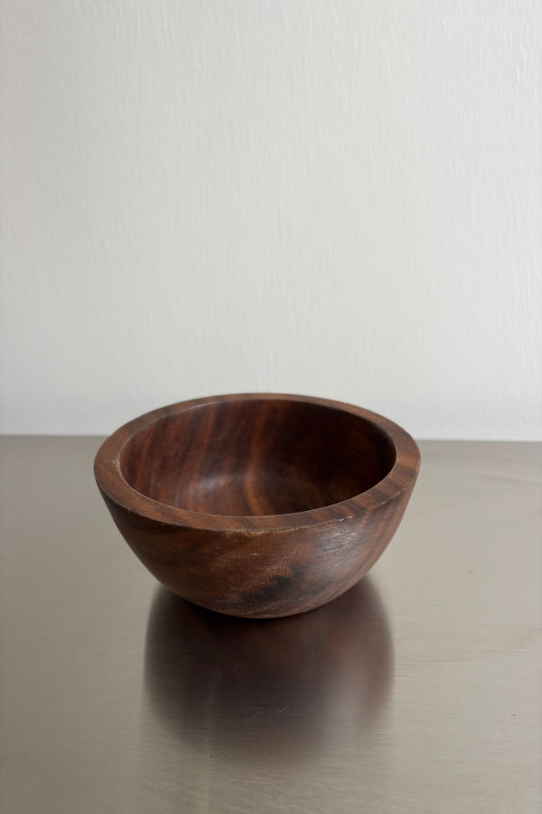 London Atelier Byproduct Walnut Wood Hand Carved Bowl