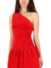 Patou One-Shoulder Mini Dress Bloomer Effect Dress - Red - Thumbnail 4