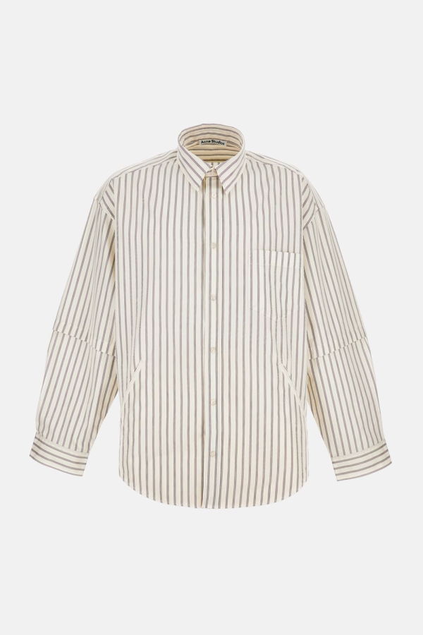 Acne Studios Double-Sleeve Stripe Shirt - White